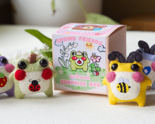 Spring Edition Pocket Frog Keychain Blind Box