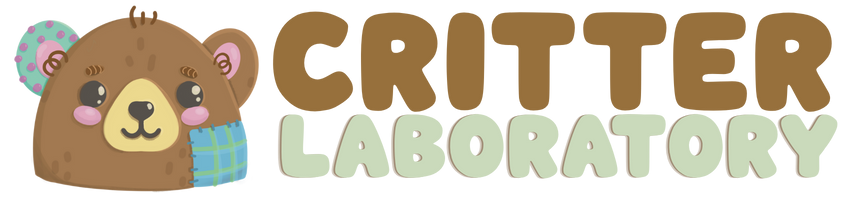 Logo of Critter Laboratory with a bear