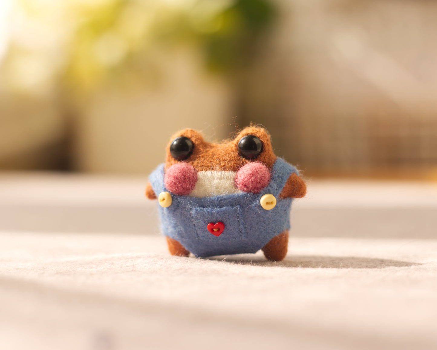 Frog and Toad in Overalls Pocket Plush