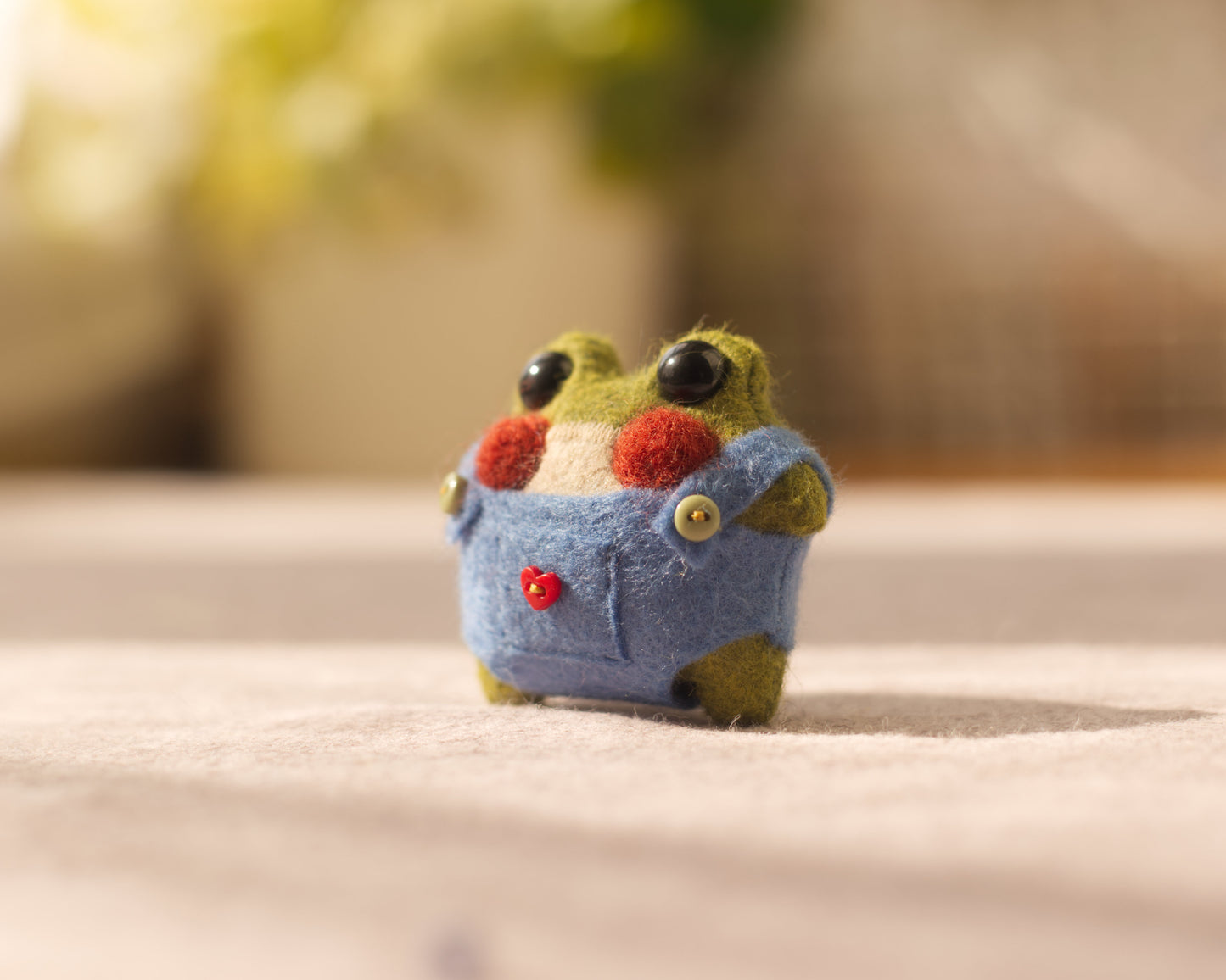 Frog and Toad in Overalls Pocket Plush