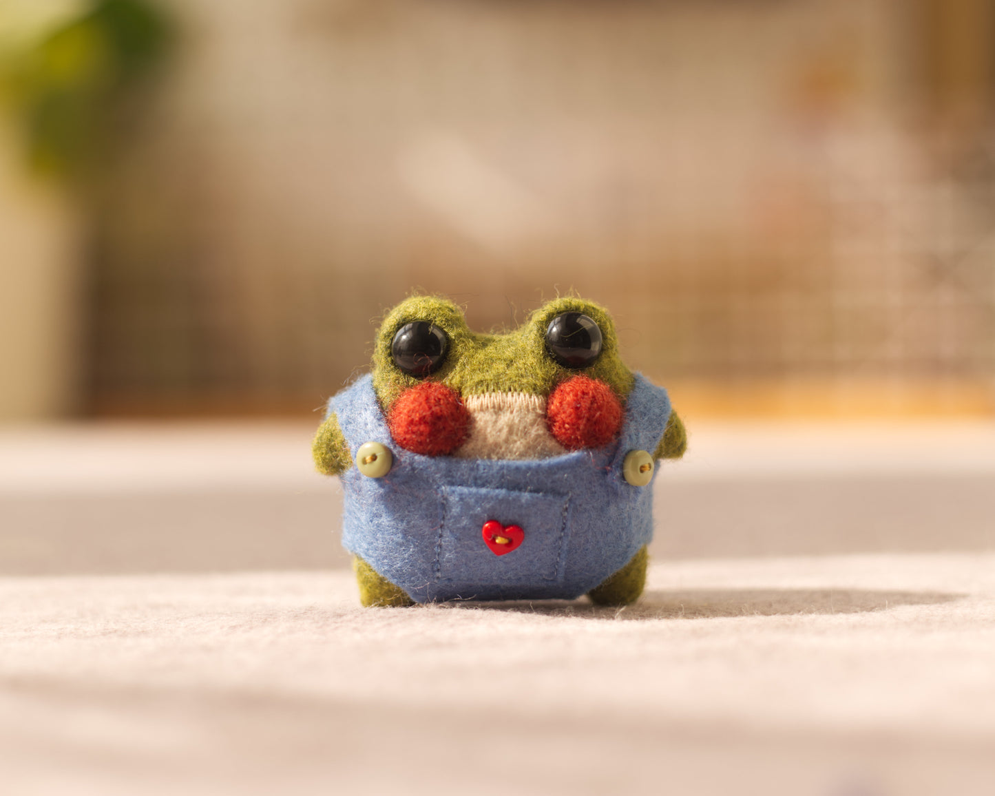 Frog and Toad in Overalls Pocket Plush