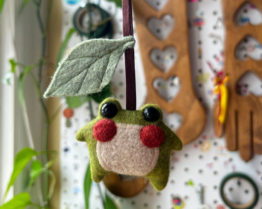Twig the Frog: Car Charm Rearview Mirror Hanger