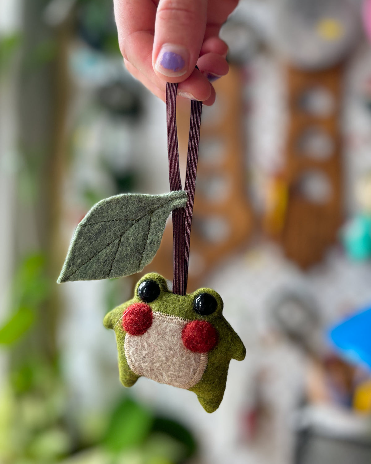 Twig the Frog: Car Charm Rearview Mirror Hanger