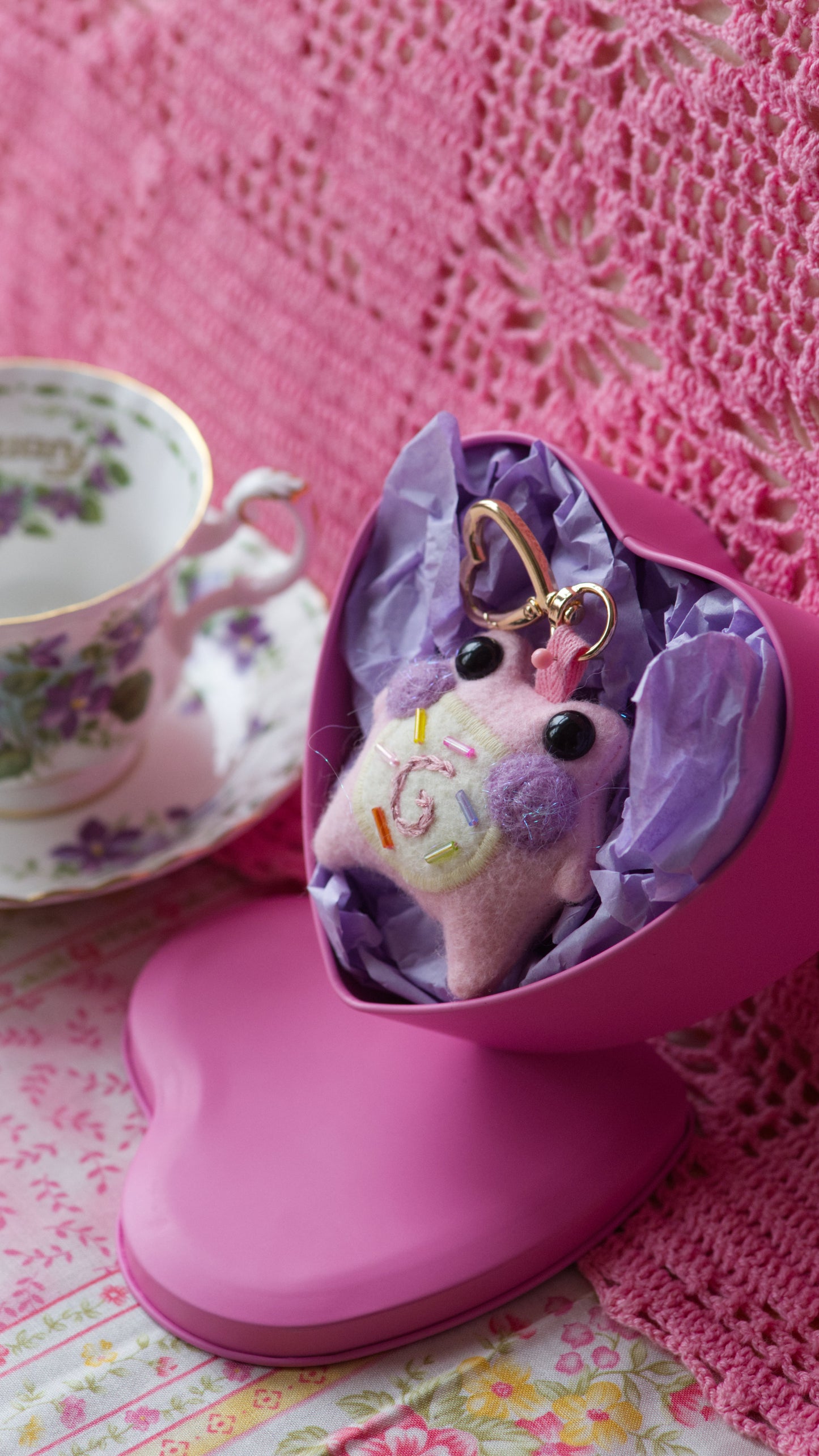 Sprinkles the Pocket Frog Keychain