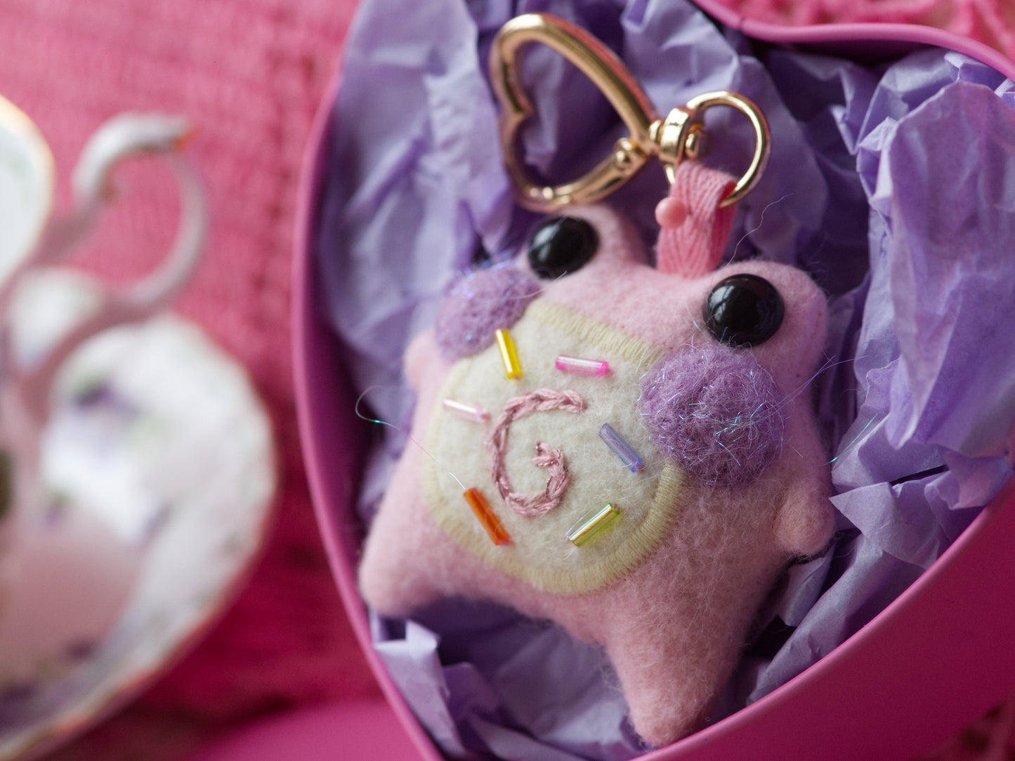 Sprinkles the Pocket Frog Keychain