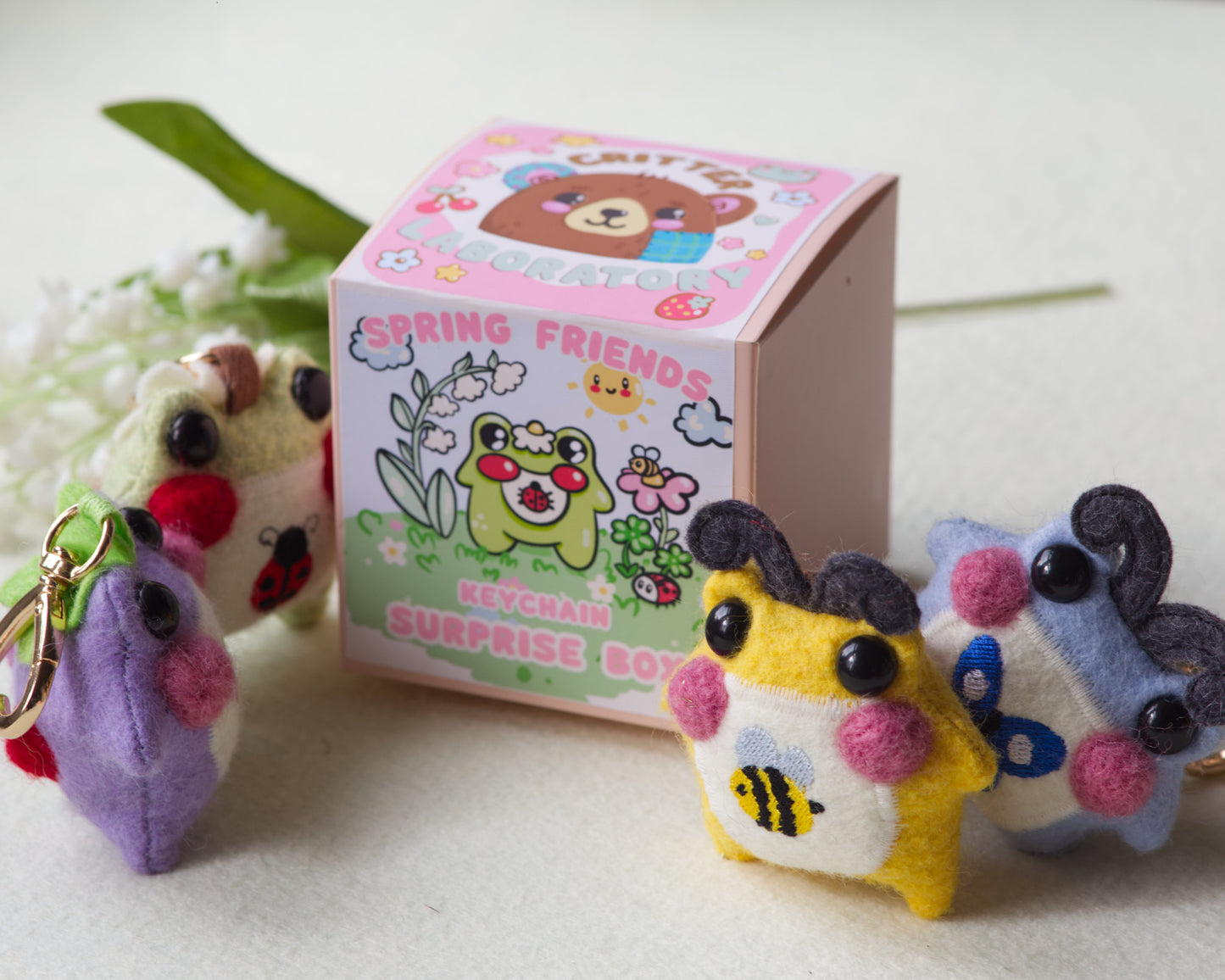Spring Edition Pocket Frog Keychain Blind Box