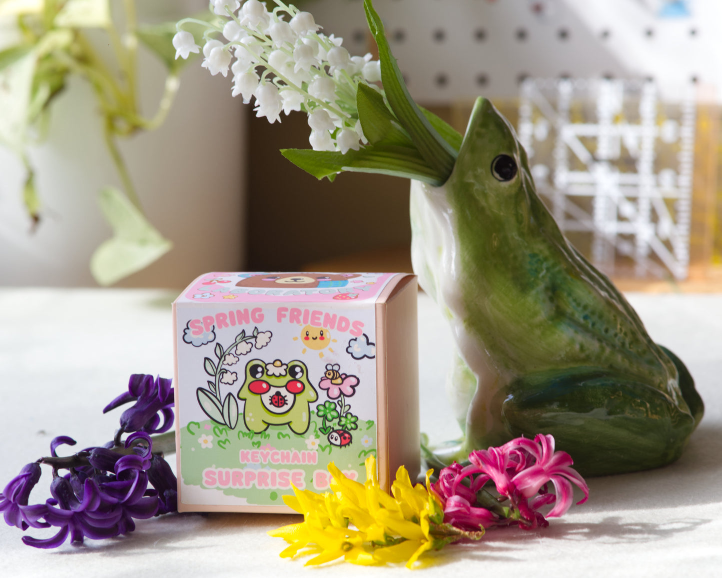 Spring Edition Pocket Frog Keychain Blind Box