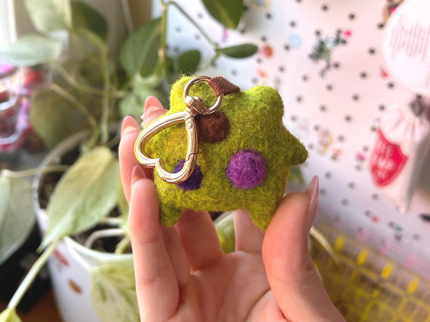 Pistachio the Pocket Frog Keychain