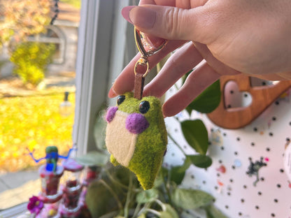 Pistachio the Pocket Frog Keychain