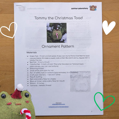 Tommy Toad Ornament Kit